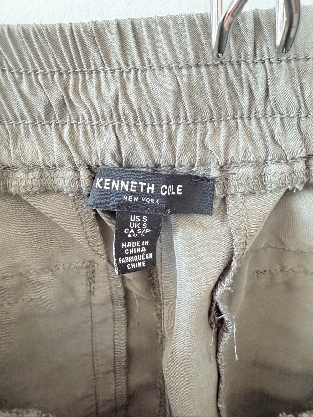 Kenneth Cole Olive Drawstring Shorts - Picture 3 of 3